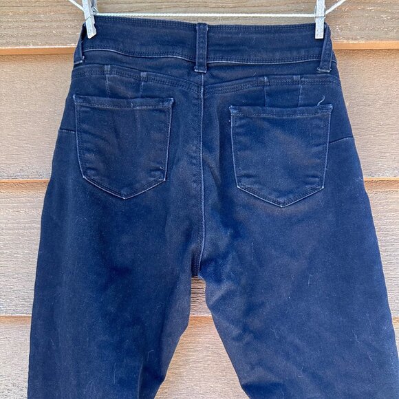 Telepatia Black Distressed High-Waist Jeggings Size 7/28  Womens Stretch Denim P - Picture 8 of 12